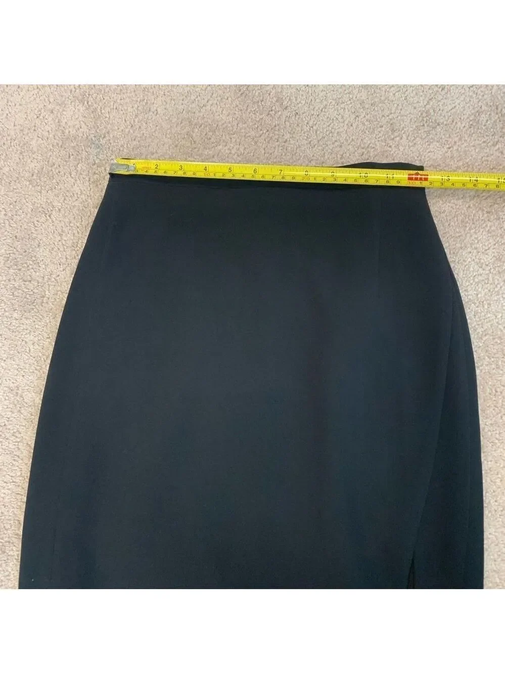 Altuzarra black pencil skirt side slit Sz 36 NWOT